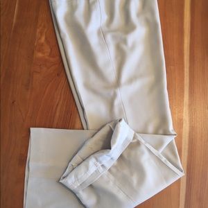 LOFT platinum wool crepe trousers
